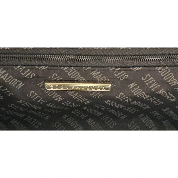 Steve Madden Gray Textured Tote Purse One Strap 11 inch Drop Multi Pockets - Picture 12 of 14